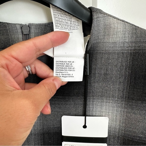 SPORTMAX MaxMara Checked Sleeveless Crewneck Mini Dress. Sz: M US4/6 165/88A NWT - Picture 16 of 16